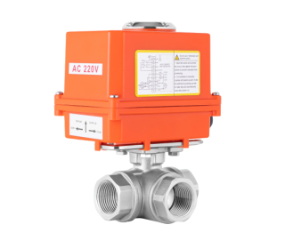 BV-331FL/FT Кран шаровой трехходовой с электроприводом EARP-T