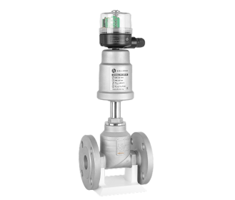 Клапан запорно-регулирующий фланцевый с блоком концевых выключателей